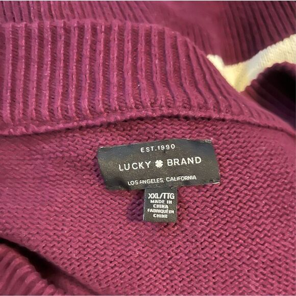Lucky Brand Color Block Crewneck Pullover Knit Sweater Women’s XXL - Picture 2 of 4